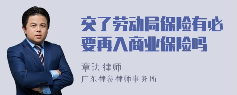 交了劳动局保险有必要再入商业保险吗