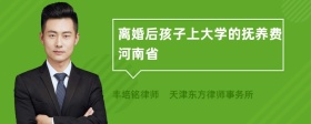 离婚后孩子上大学的抚养费河南省