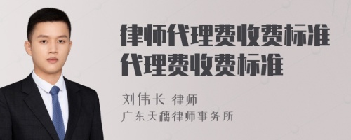 律师代理费收费标准代理费收费标准