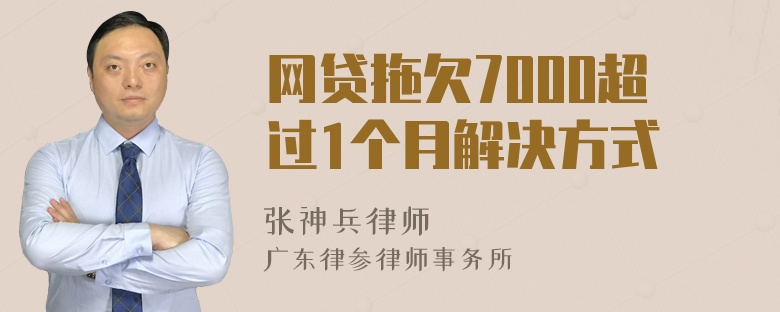 网贷拖欠7000超过1个月解决方式