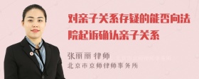 对亲子关系存疑的能否向法院起诉确认亲子关系