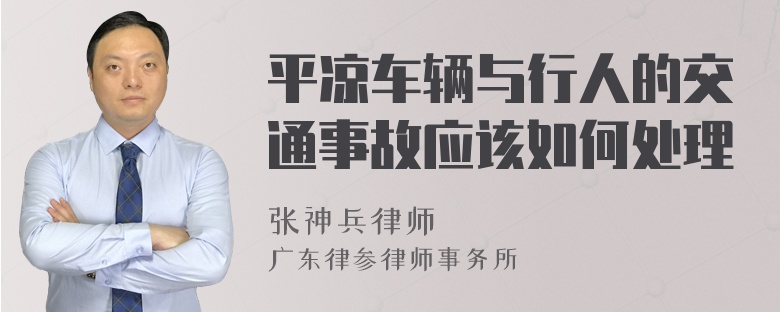 平凉车辆与行人的交通事故应该如何处理