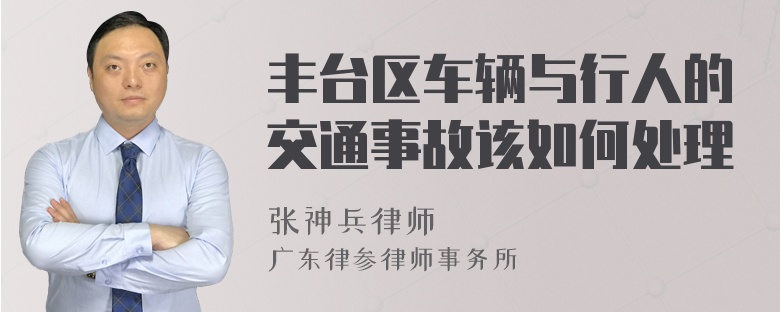 丰台区车辆与行人的交通事故该如何处理