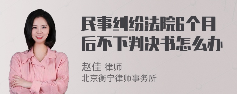 民事纠纷法院6个月后不下判决书怎么办