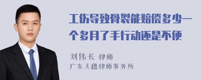 工伤导致骨裂能赔偿多少一个多月了手行动还是不便