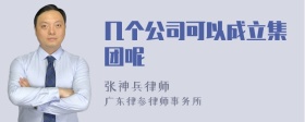 几个公司可以成立集团呢