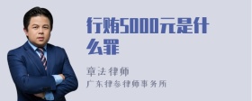 行贿5000元是什么罪