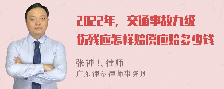 2022年，交通事故九级伤残应怎样赔偿应赔多少钱