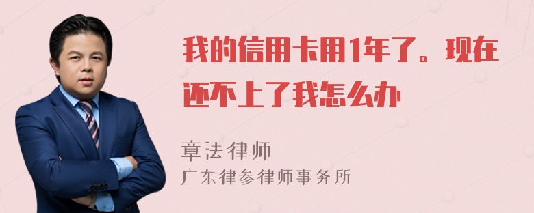 我的信用卡用1年了。现在还不上了我怎么办