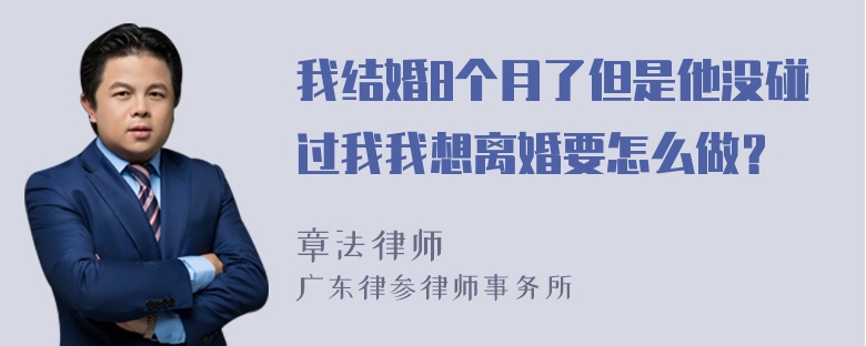 我结婚8个月了但是他没碰过我我想离婚要怎么做？