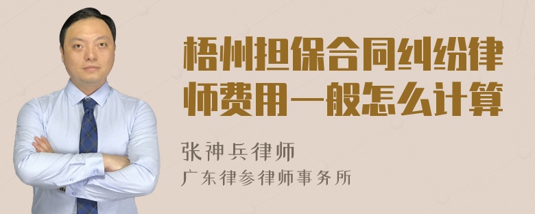 梧州担保合同纠纷律师费用一般怎么计算