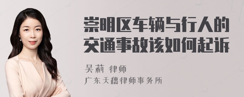 崇明区车辆与行人的交通事故该如何起诉