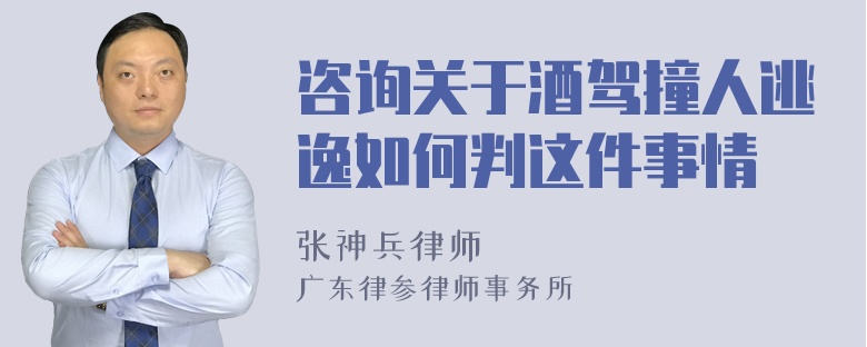 咨询关于酒驾撞人逃逸如何判这件事情