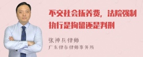 不交社会抚养费，法院强制执行是拘留还是判刑