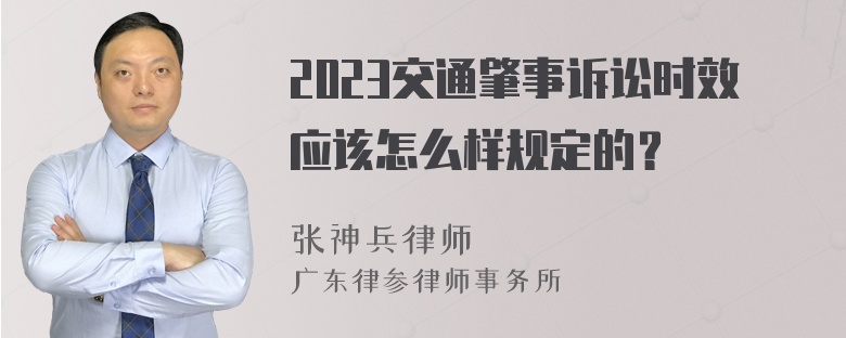 2023交通肇事诉讼时效应该怎么样规定的？