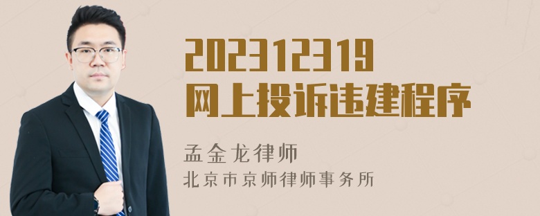 202312319网上投诉违建程序