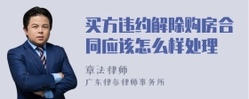 买方违约解除购房合同应该怎么样处理