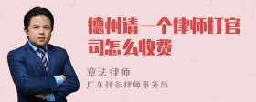 德州请一个律师打官司怎么收费