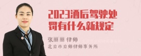 2023酒后驾驶处罚有什么新规定