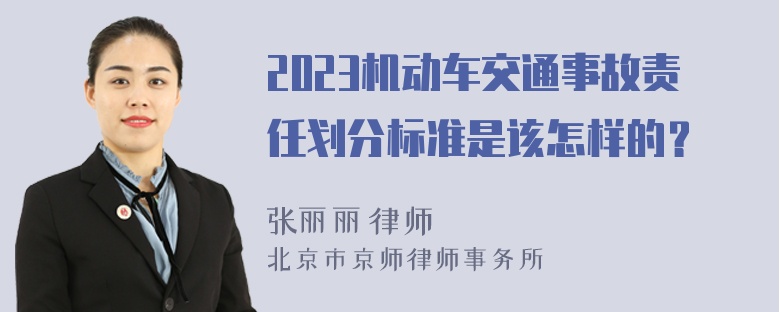 2023机动车交通事故责任划分标准是该怎样的？