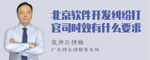 北京软件开发纠纷打官司时效有什么要求