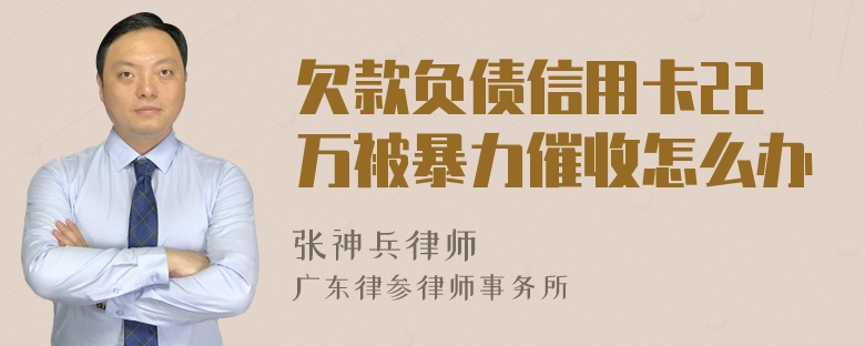 欠款负债信用卡22万被暴力催收怎么办