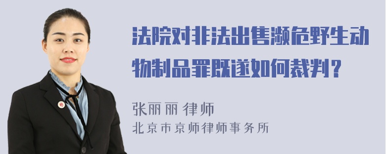 法院对非法出售濒危野生动物制品罪既遂如何裁判？