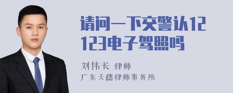 请问一下交警认12123电子驾照吗