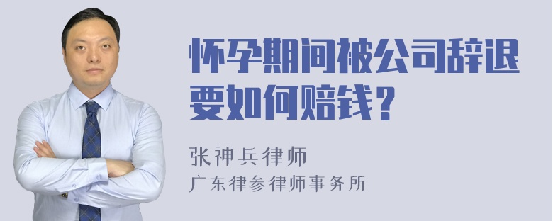 怀孕期间被公司辞退要如何赔钱？