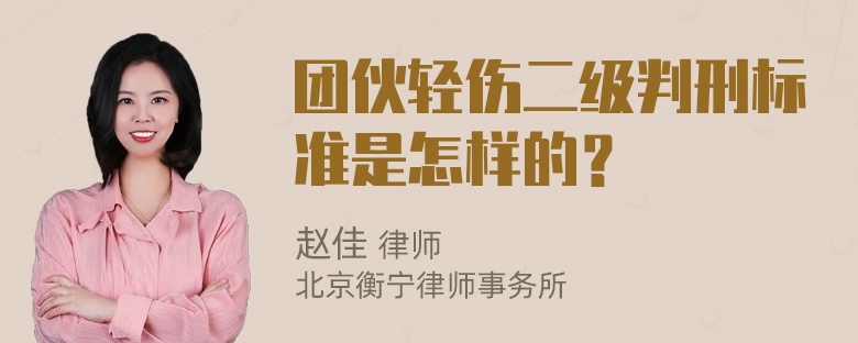 团伙轻伤二级判刑标准是怎样的？