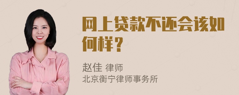 网上贷款不还会该如何样？