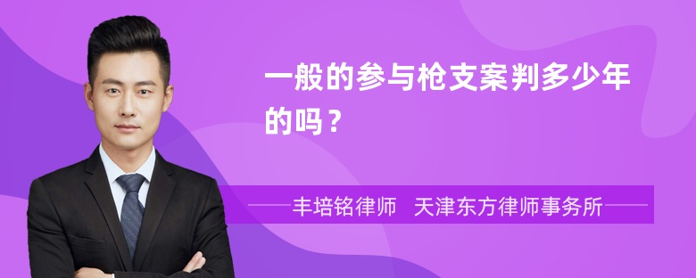 一般的参与枪支案判多少年的吗？