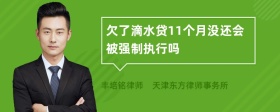 欠了滴水贷11个月没还会被强制执行吗