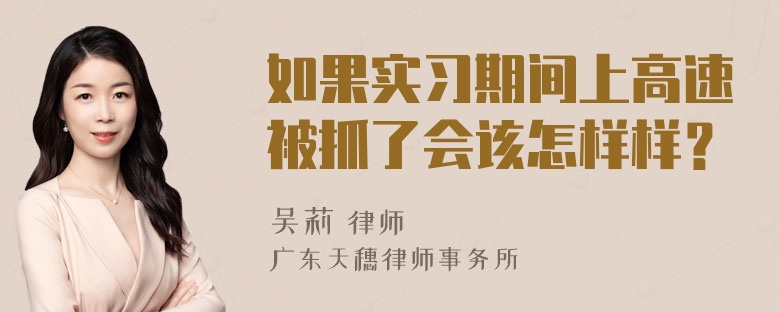 如果实习期间上高速被抓了会该怎样样？