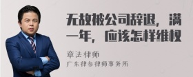 无故被公司辞退，满一年，应该怎样维权