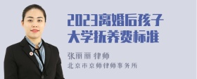 2023离婚后孩子大学抚养费标准