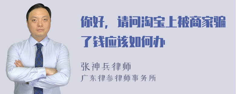 你好，请问淘宝上被商家骗了钱应该如何办