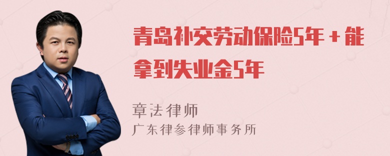 青岛补交劳动保险5年＋能拿到失业金5年