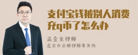 支付宝钱被别人消费充q币了怎么办