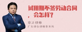 试用期不签劳动合同，会怎样？