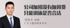 公司加班没有加班费只能调休是否合法