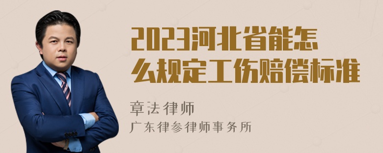 2023河北省能怎么规定工伤赔偿标准