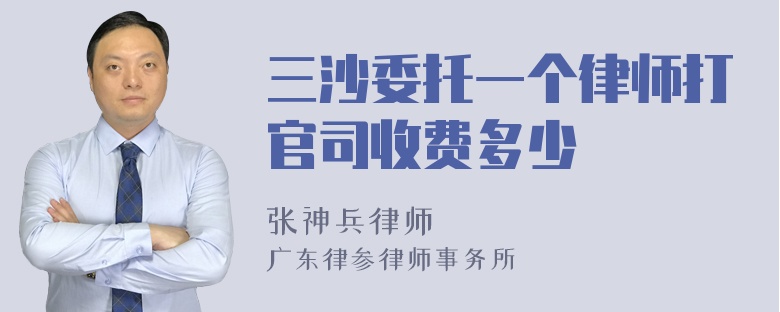 三沙委托一个律师打官司收费多少