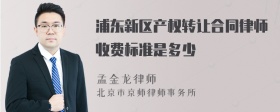 浦东新区产权转让合同律师收费标准是多少