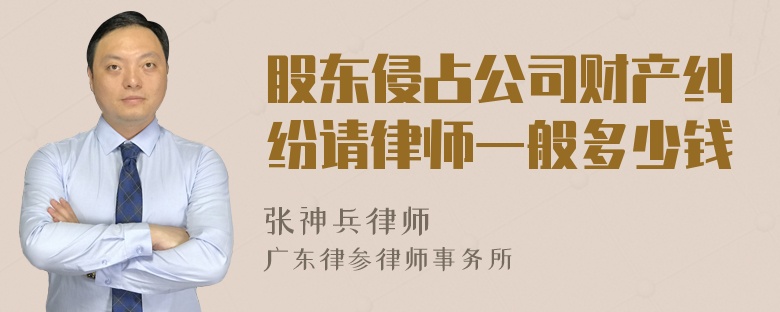 股东侵占公司财产纠纷请律师一般多少钱