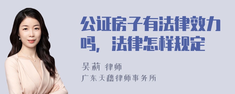 公证房子有法律效力吗，法律怎样规定