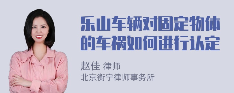 乐山车辆对固定物体的车祸如何进行认定