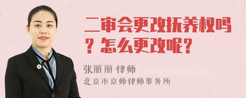 二审会更改抚养权吗？怎么更改呢？