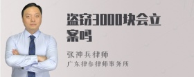 盗窃3000块会立案吗