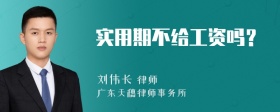实用期不给工资吗？